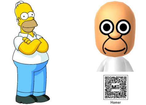 homer simpson mii qr code.